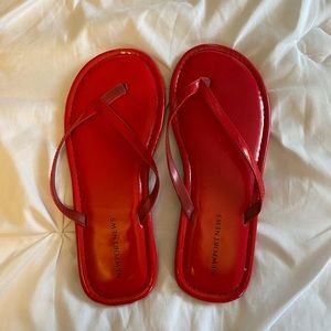 Red Flip Flops